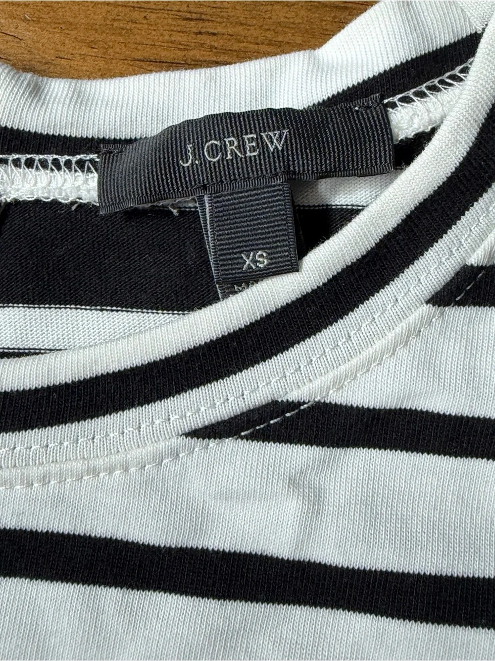 Women’s Black & White Stripe Long Sleeve Top - Brand: J. Crew